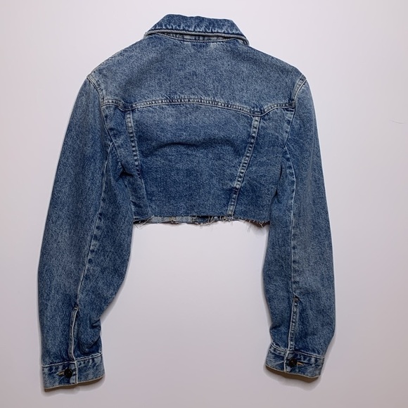 Free People Ollie Femme Trucker Cropped Denim Jacket - Picture 8 of 8